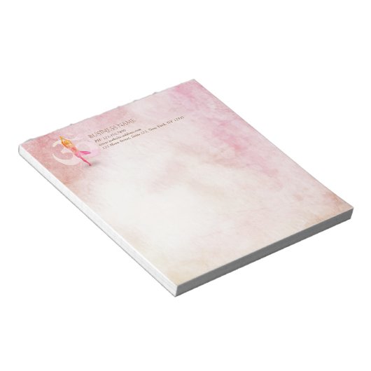 YOGA Instructor Wasserfarbe Meditation Pose Om Sig Notizblock (angewinkelt)