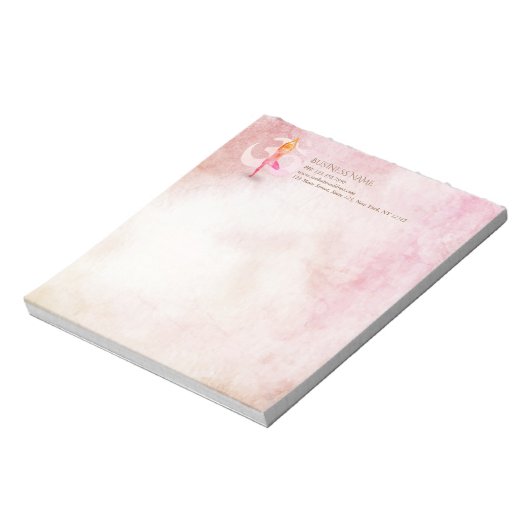 YOGA Instructor Wasserfarbe Meditation Pose Om Sig Notizblock (Rotiert)