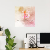 YOGA Instructor Wasserfarbe Meditation Pose Om Sig Poster (Heimbüro)