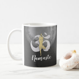 Yoga Instructor Watercolor Mediation Pose OM Signa Kaffeetasse