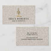 Yoga Instructor Wellness Medizin Keramik Visitenkarte (Vorne/Hinten)