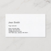 Yoga Instructor Wellness Wellness-Center Nature Gr Visitenkarte (Rückseite)