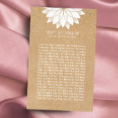 Yoga Instructor White Lotus Floral Rustic Kraft Flyer