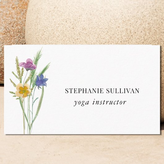 Yoga Instructor Wildblume Business Card Visitenkarte