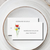 Yoga Instructor Wildblume Visitenkarte