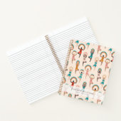 Yoga Instructor Women Yoga Pose Light Tan Notizblock (Innenseite)