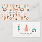Yoga Instructor Women Yoga Pose Light Tan Visitenkarte (Vorne/Hinten)