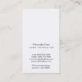 Yoga Instructor Wood Lotus Black (Nicht echtes Hol Visitenkarte (Rückseite)