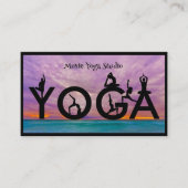 Yoga Instructor (Yoga) Mehrere einzigartige Posen Visitenkarte (Vorderseite)