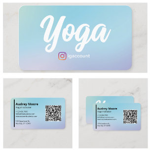Yoga Instructor Yoga Studios Beruflich Visitenkarte