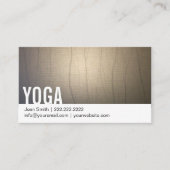 Yoga Instructor Zen Hintergrund Fett Text Visitenkarte (Vorderseite)
