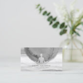 Yoga Instructor Zen OM Signature Visitenkarte (Stehend Vorderseite)