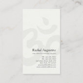 YOGA Instructor Zen OM Symbol Pebble auf Raked San Visitenkarte (Rückseite)