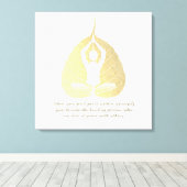 Yoga Instructor Zitat Meditation Pose Bodhi Leaf C Leinwanddruck (Insitu (Holzboden))