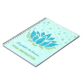 Yoga-Instruktor| Blue Lotus Blume Zen Meditation Notizblock (Linke Seite)