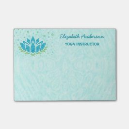 Yoga-Instruktor| Blue Lotus Blume Zen Meditation Post-it Klebezettel
