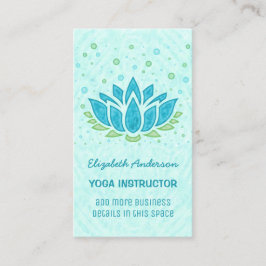 Yoga-Instruktor| Blue Lotus Blume Zen Meditation Visitenkarte