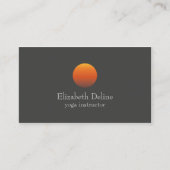 Yoga-Instruktor für Minimalistisches Dunkelgrau-Or Visitenkarte (Vorderseite)