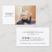 Yoga-Instruktor für modernes Foto Visitenkarte (Vorne/Hinten)