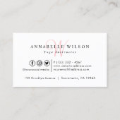 Yoga-Instruktor für modernes Foto Visitenkarte (Rückseite)