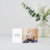 Yoga-Instruktor für modernes Foto Visitenkarte (Stehend Vorderseite)