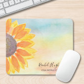Yoga-Instruktor für Sonnenblumen Mousepad