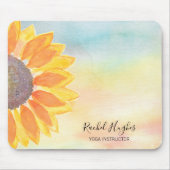 Yoga-Instruktor für Sonnenblumen Mousepad (Vorne)