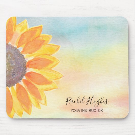 Yoga-Instruktor für Sonnenblumen Mousepad (Vorne)