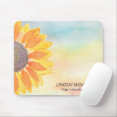 Yoga-Instruktor für Sonnenblumen Mousepad (Mit Mouse)