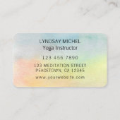 Yoga-Instruktor für Sonnenblumen Visitenkarte (Rückseite)
