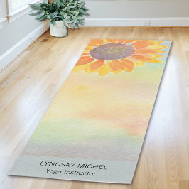 Yoga-Instruktor für Sonnenblumen Yogamatte