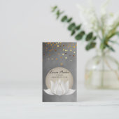 Yoga Instruktor Lotus Blume Visitenkarte (Stehend Vorderseite)