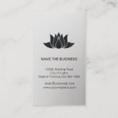 Yoga Instruktor Lotus Blume Visitenkarte (Rückseite)