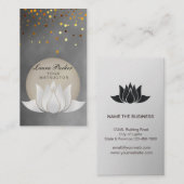 Yoga Instruktor Lotus Blume Visitenkarte (Vorne/Hinten)