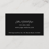 Yoga-Instruktor mit Beruflichem Foto Visitenkarte (Rückseite)