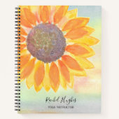 Yoga-Instruktor Sonnenblume personalisieren Notebo Notizblock (Vorderseite)