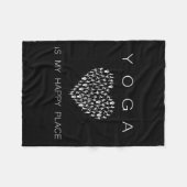 Yoga Is My Happy Place Insrational Motivational Fleecedecke (Vorderseite (Horizontal))