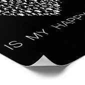 Yoga Is My Happy Place Insrational Motivational  Poster (Ecke)