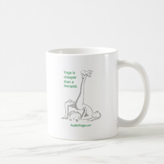 Yoga ist billiger als ein Therapeut Kaffeetasse (Rechts)