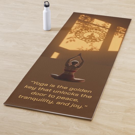 Yoga ist der goldene Schlüssel Yogamatte (Beispiel)