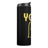 Yoga ist die Yoga Meditation Thermosbecher (Nach links gedreht)