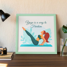 Yoga ist ein Weg zur Freiheit - Anpassbare Yoga Ku