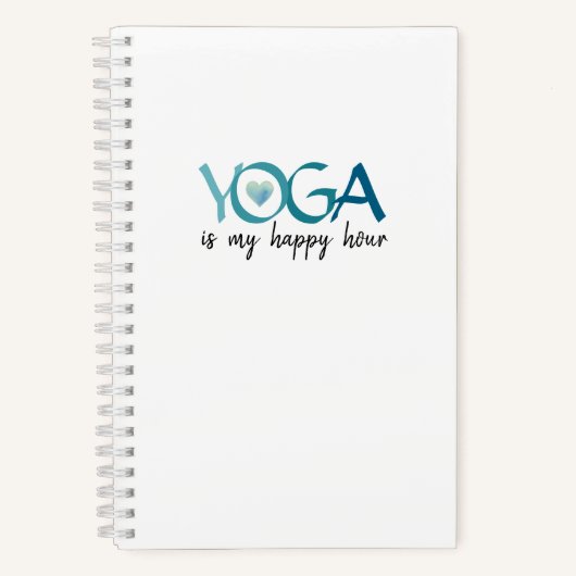 Yoga ist mein "Happy Hour Journal" Notizblock (Vorderseite)