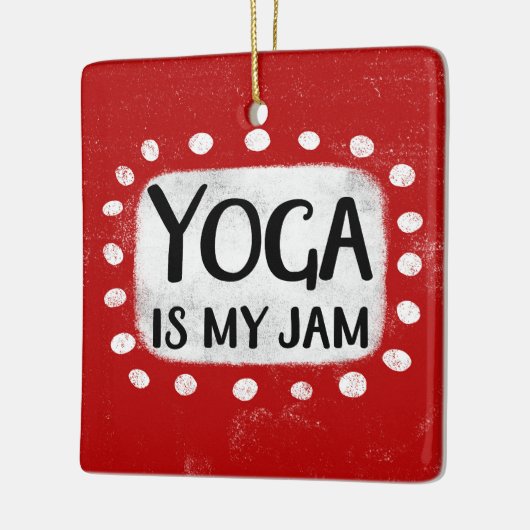 Yoga ist mein Jam-Ornament Keramikornament (Links)