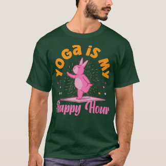 Yoga ist meine glückliche Stunde Niedlich pinkfarb T-Shirt