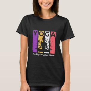 Yoga ist meine Happy Hour Vintage-Yoga-Spruch T-Shirt