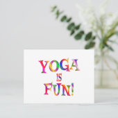 Yoga ist Spaß Postkarte (Stehend Vorderseite)