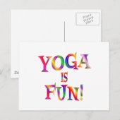 Yoga ist Spaß Postkarte (Vorne/Hinten)