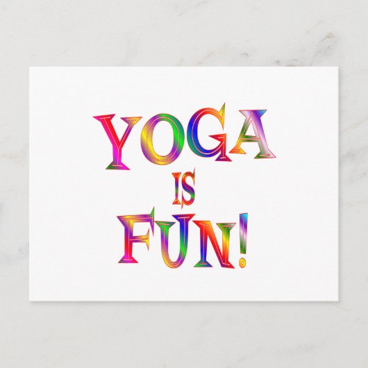 Yoga ist Spaß Postkarte (Vorderseite)