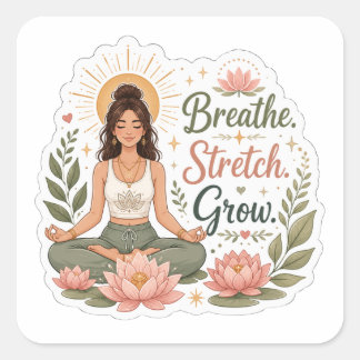 Yoga Jeden Tag Kawaii Aufkleber